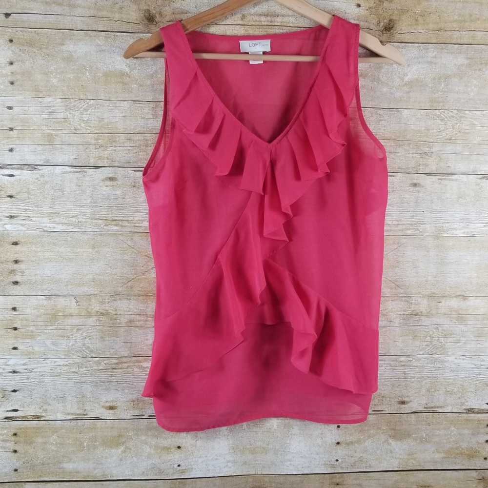 Women's Pink Ann Taylor Loft Top Small Petite SP